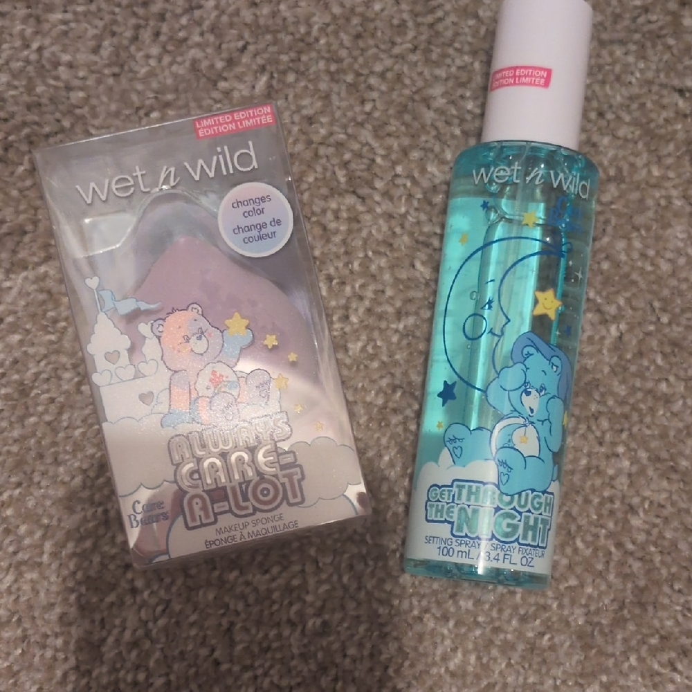Wet n Wild Limited Edition Care Bears Make Up Duo Sponge + Make Up Setting Spray
